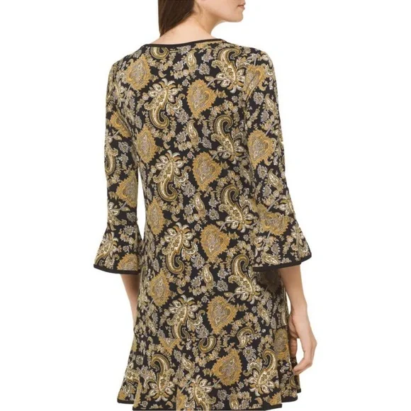 Michael Kors Paisley Bell Sleeve Dress - Picture 2 of 13